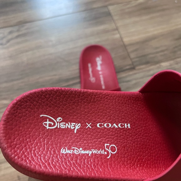 Disney x coach red slides size 7 - Picture 2 of 5